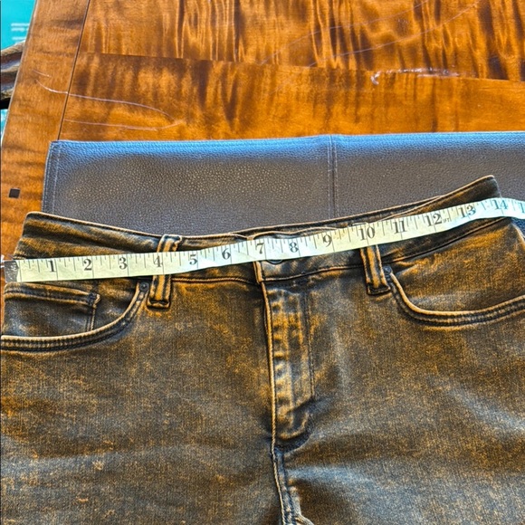 NWT AllSaints Miller Mid rise Skinny Orange Acid Washed Jeans Size Medium - Picture 6 of 12